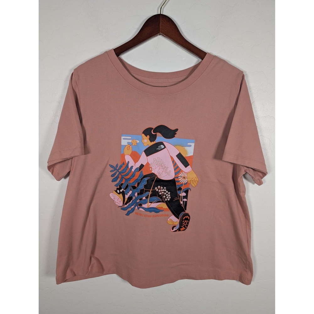 North Face Shirt Womens 1X Graphic International Womens Day Never Stop Exploring